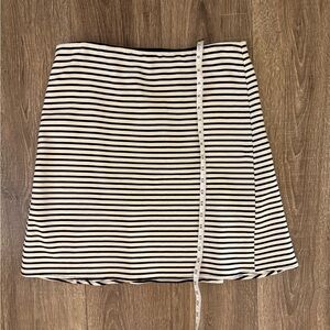 Ann Taylor Striped Black and White Women's Skirt